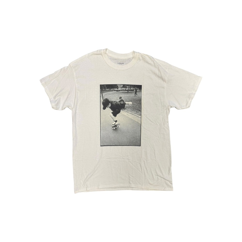 Leroy Republique Graphic Tee Mens XL White Excellent Benjamin Deberdt Skater